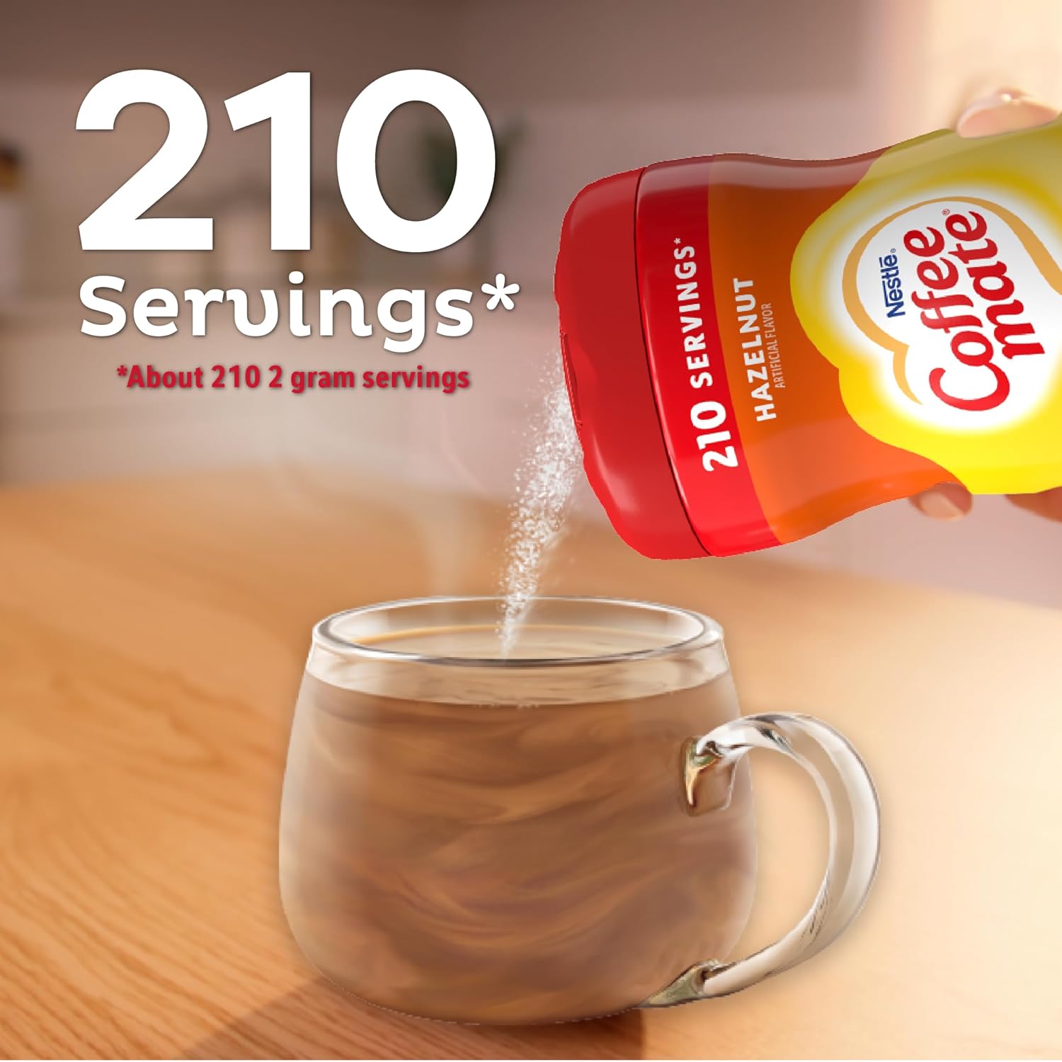 Coffee-mate Hazelnut Powdered Coffee Creamer, 15-Ounce Packages (Pack of 6)