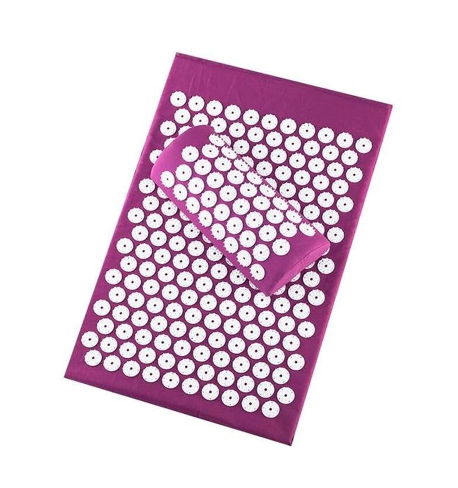 Coussin Massant Massager (approx62 * 39cm) Coussin Massage Tapis Acupressure Soulage de la Douleur au Dos Spike Mat Acupuncture Tapis de Massage avec Oreiller Coussin Massant Chauffant