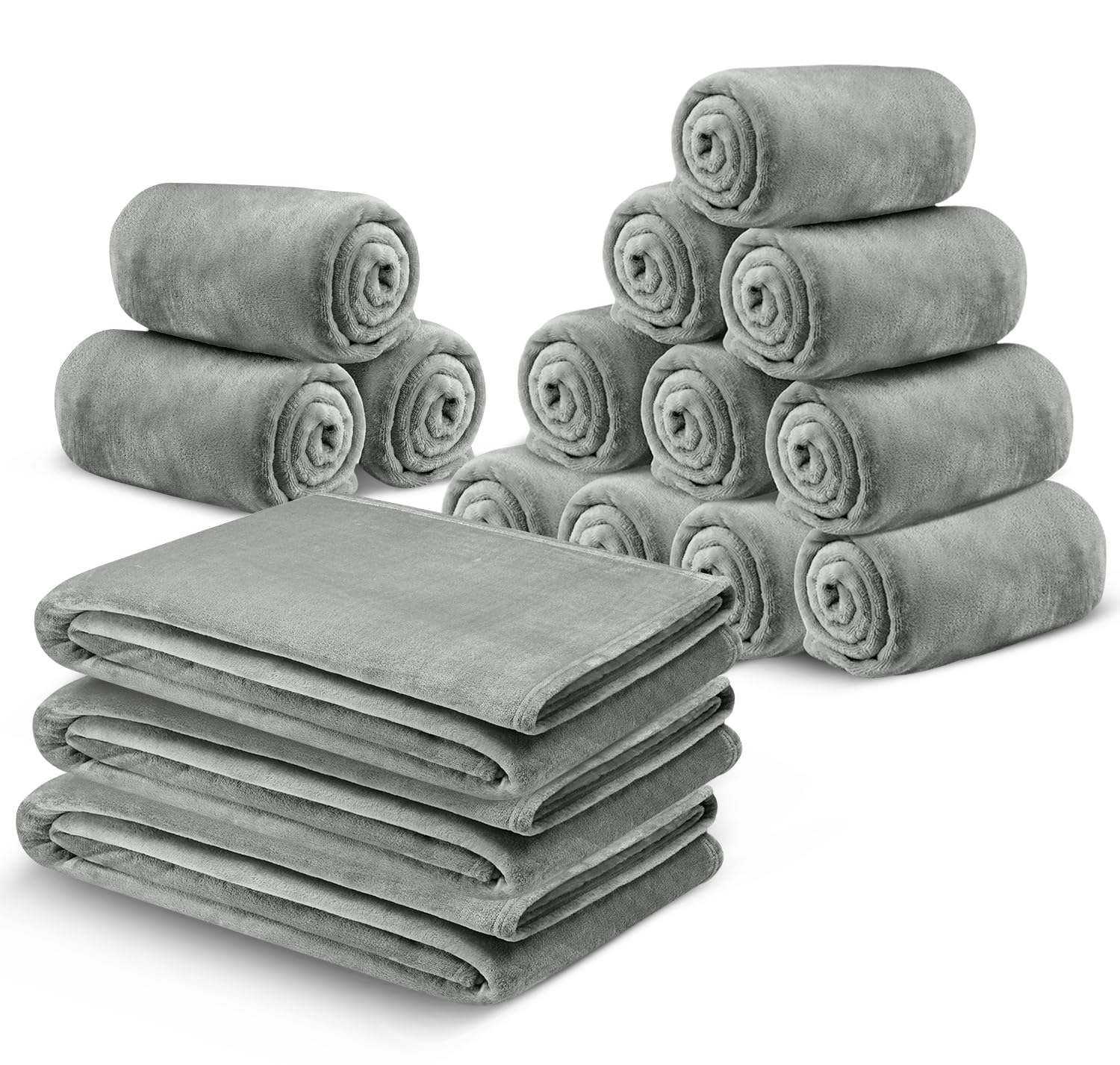 MOONLIGHT20015 Fleece Blanket 16 Pack