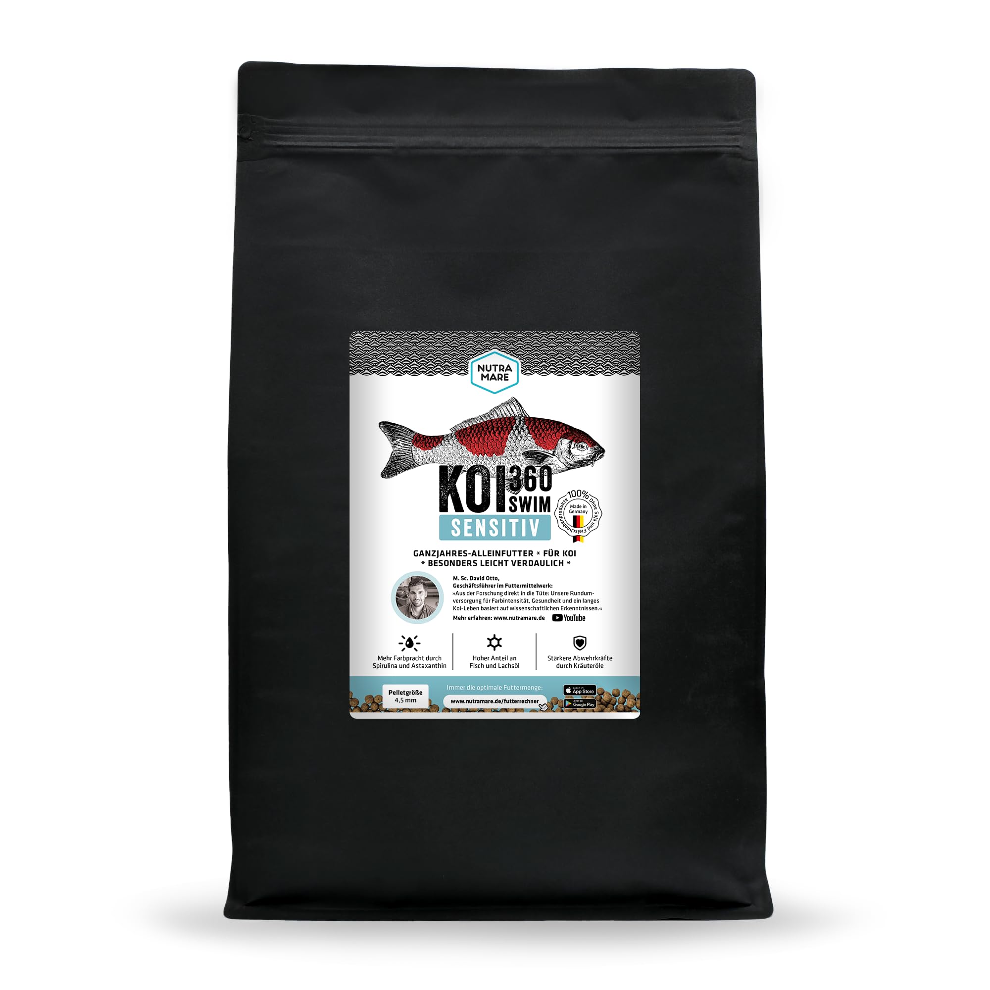 Koi360 Sensitiv Swim 4,5 kg | Para koi enfermos o viejos, con valores de agua pobres o uso de medicamentos