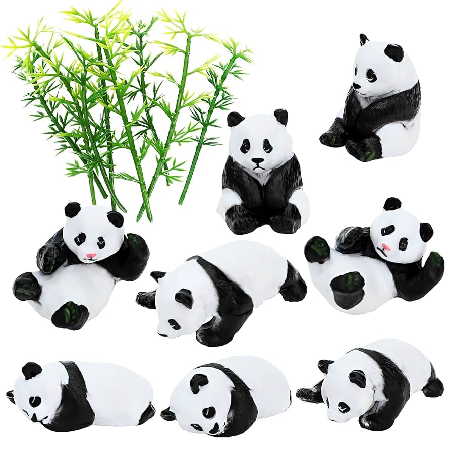 Amazon.com: ONEST 16 Pieces Mini Panda Figurines Set