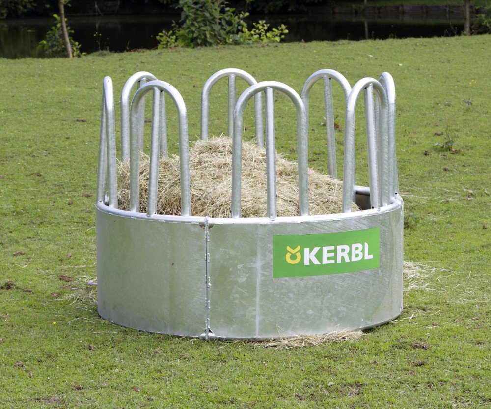 Kerbl Rundraufe mit 8 Fressplätzen für Loses Futter oder kleine Hochdruckballen