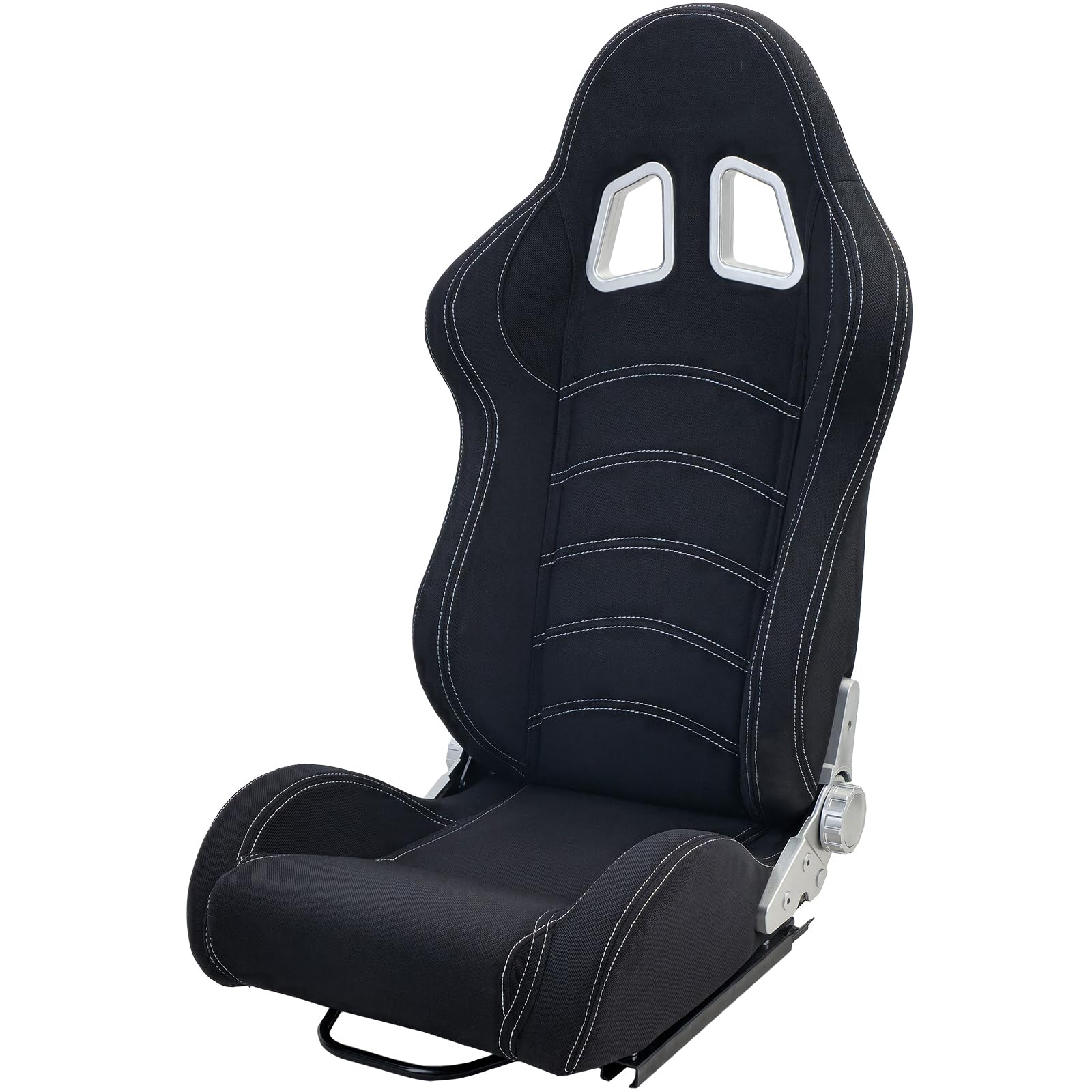 Tenzo-R Sportsitz Halbschalensitz Stoff Schwarz Grau mit 405er Laufschienen