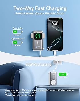 スマホアクセサリー Anker MagGo Power Bank For Apple Watch Amazon.com: Anker MagGo Power Bank for Apple Watch