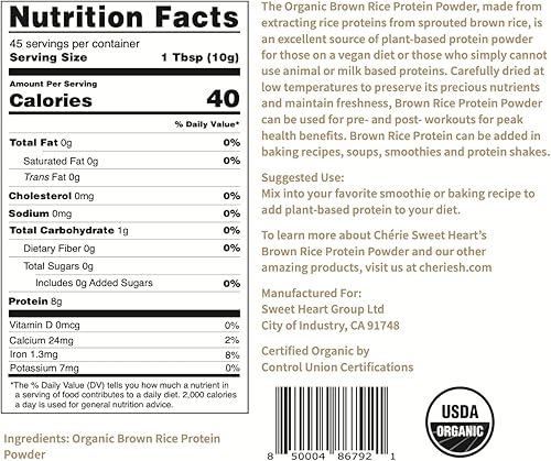 Miniatura 4 de Cherie Sweet Heart - Proteína de semillas de calabaza en polvo, 8 onzas, 100% sin OMG, sin lácteos, apta para dieta cetogénica, sin gluten, sin