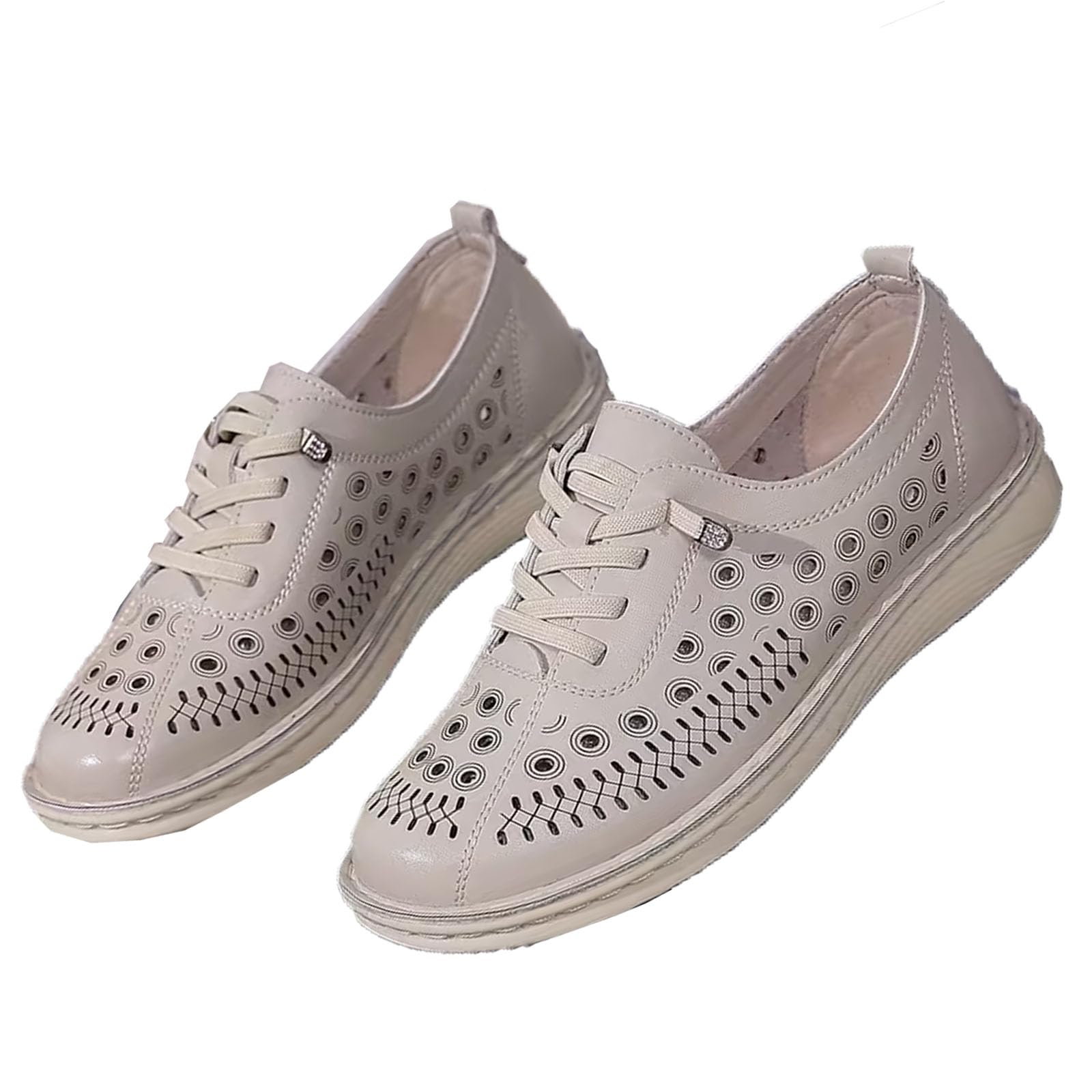 Mocasines sin cordones con diseño hueco para mujer