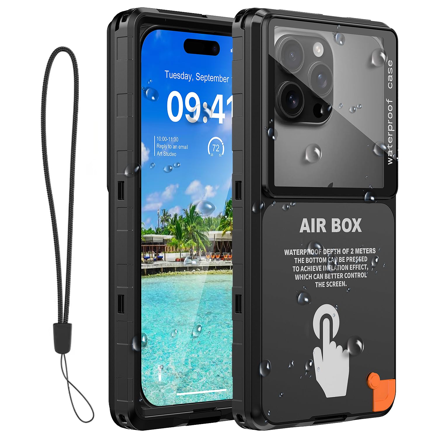 Funda impermeable para teléfono universal de 6.9 pulgadas compatible con iPhone y Samsung 8
