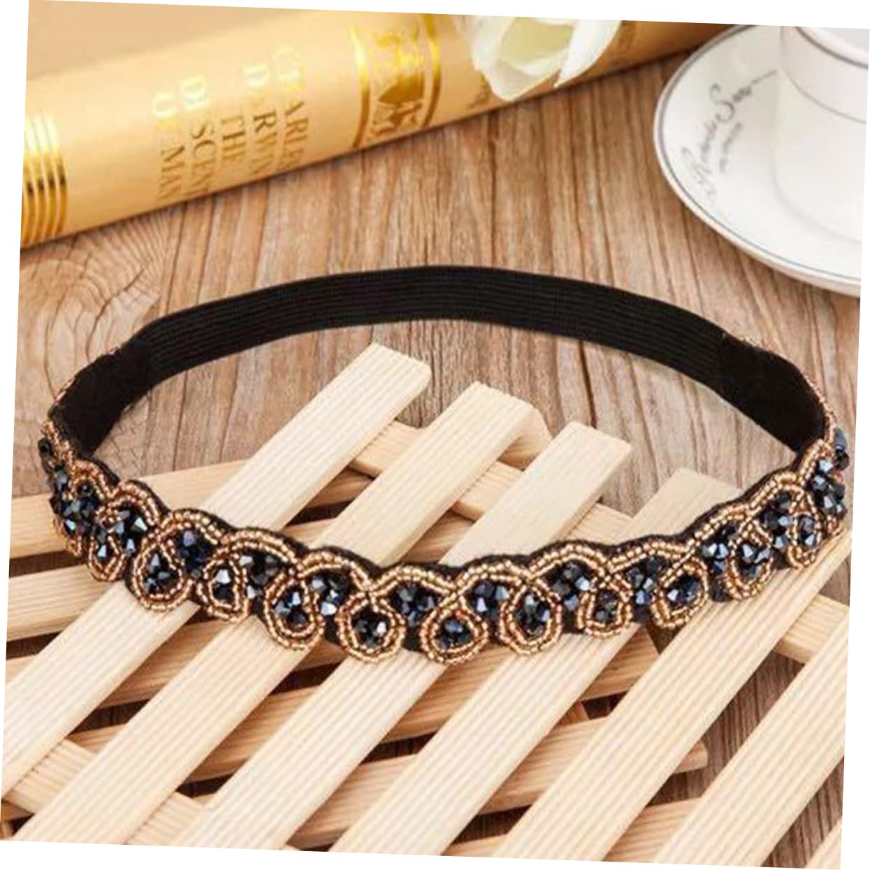 Healeved Lot De 3 Bandeaux Élastiques Taille Unique Avec Perles Et Strass Pour Femmes Accessoires Pour Cheveux Tendance 3 Pièces X 3
