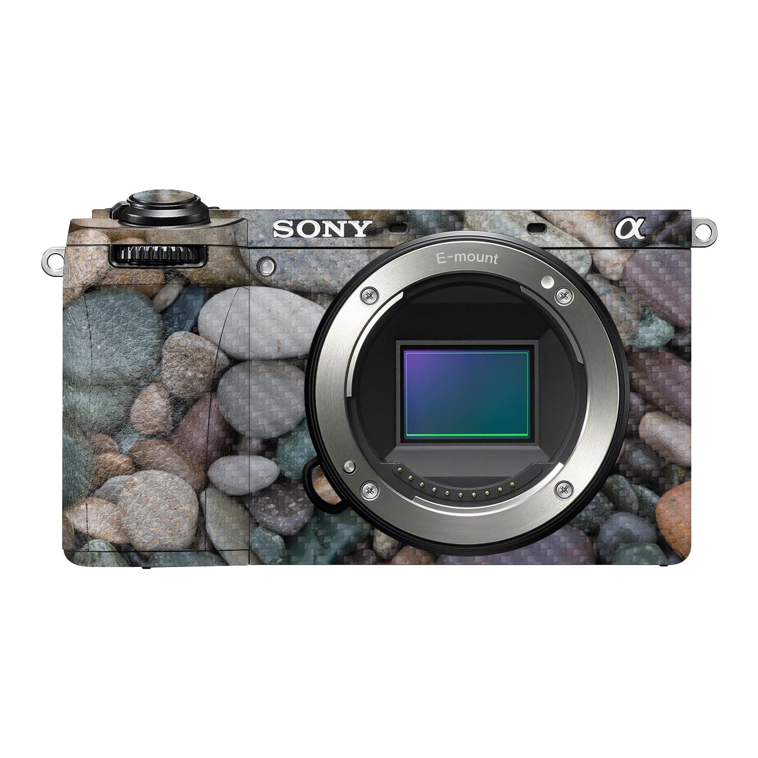 Carbon Fiber Camera Skin Compatible with Sony A6700 Mirrorless Camera (2023) - Riverbed - Premium 3M Vinyl Protective Wrap Decal Cover - Easy to Apply | Crafted in the USA by MightySkins