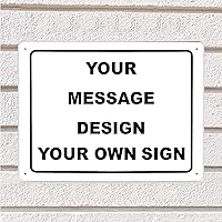 Vista 1 de Letrero de metal personalizado para oficina, negocios, lugar de trabajo, hogar, letreros de entrega para interiores o exteriores Personalizar