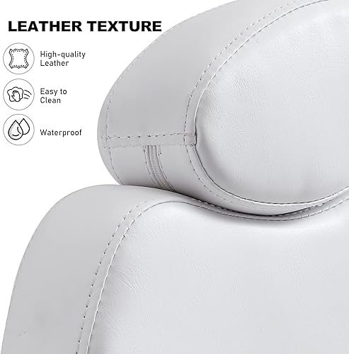 Miniatura 8 de OKAKOPA Estación de pedicura portátil reclinable con taburete, estación de pedicura portátil giratoria de 360 grados de altura hidráulica con