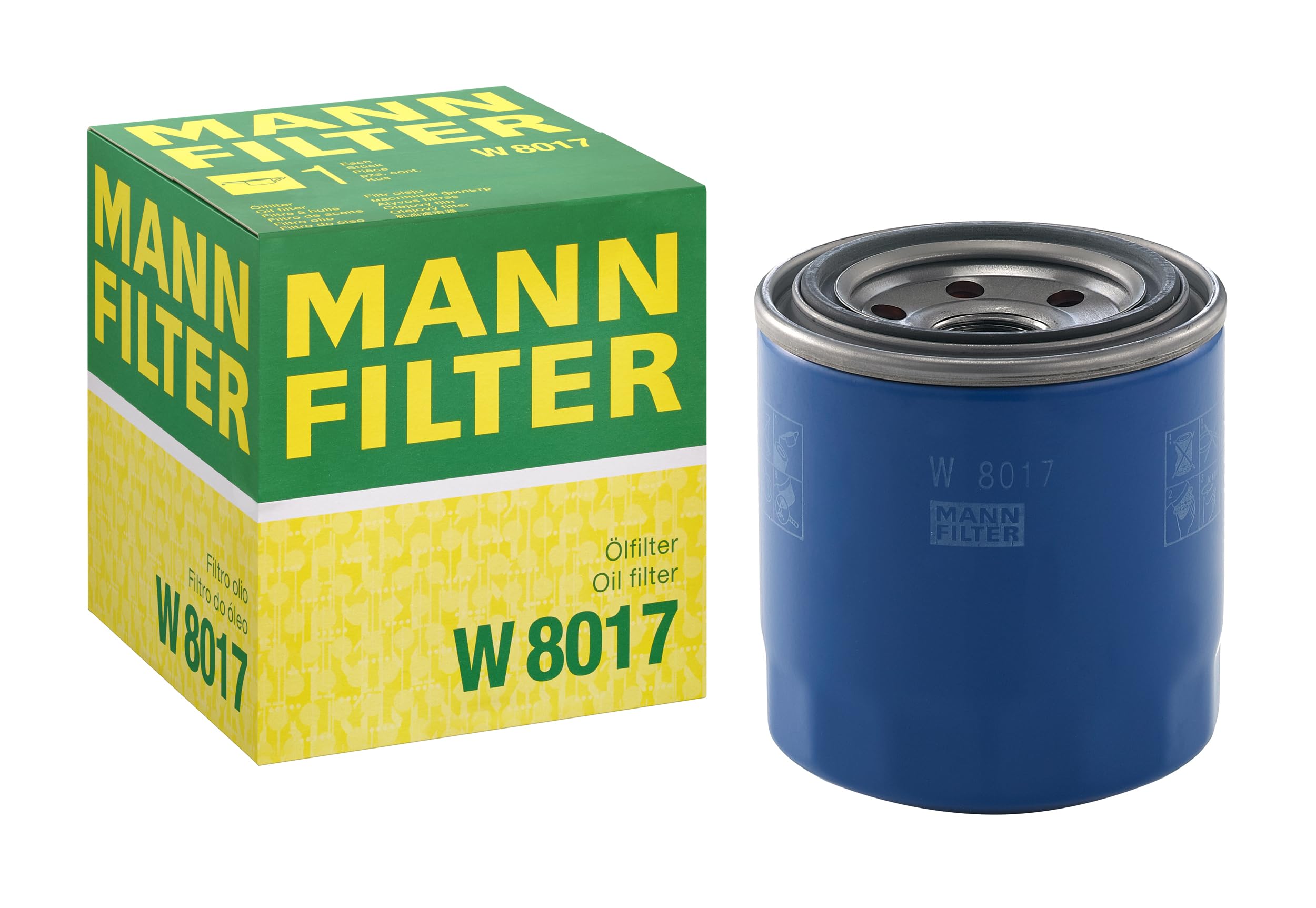 Oil filter Spin-on Filter W 8017 MANN-FILTER for HYUNDAI KIA