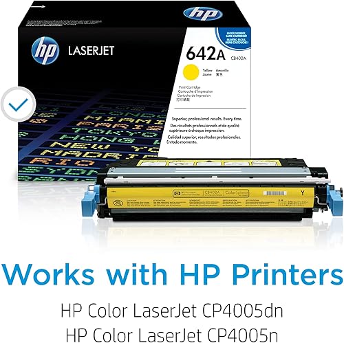 Miniatura 2 de HP Cartucho de tóner amarillo 642A  Funciona con HP Color LaserJet serie CP4005  CB402A