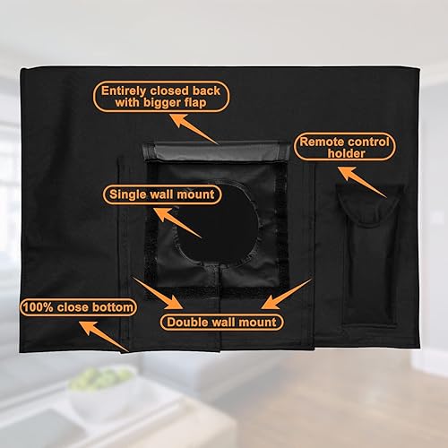 Miniatura 5 de ELIVED Funda de TV para exteriores de 41 a 43 pulgadas, resistente a la intemperie, tela gruesa 600D para televisores exteriores con bolsillo de