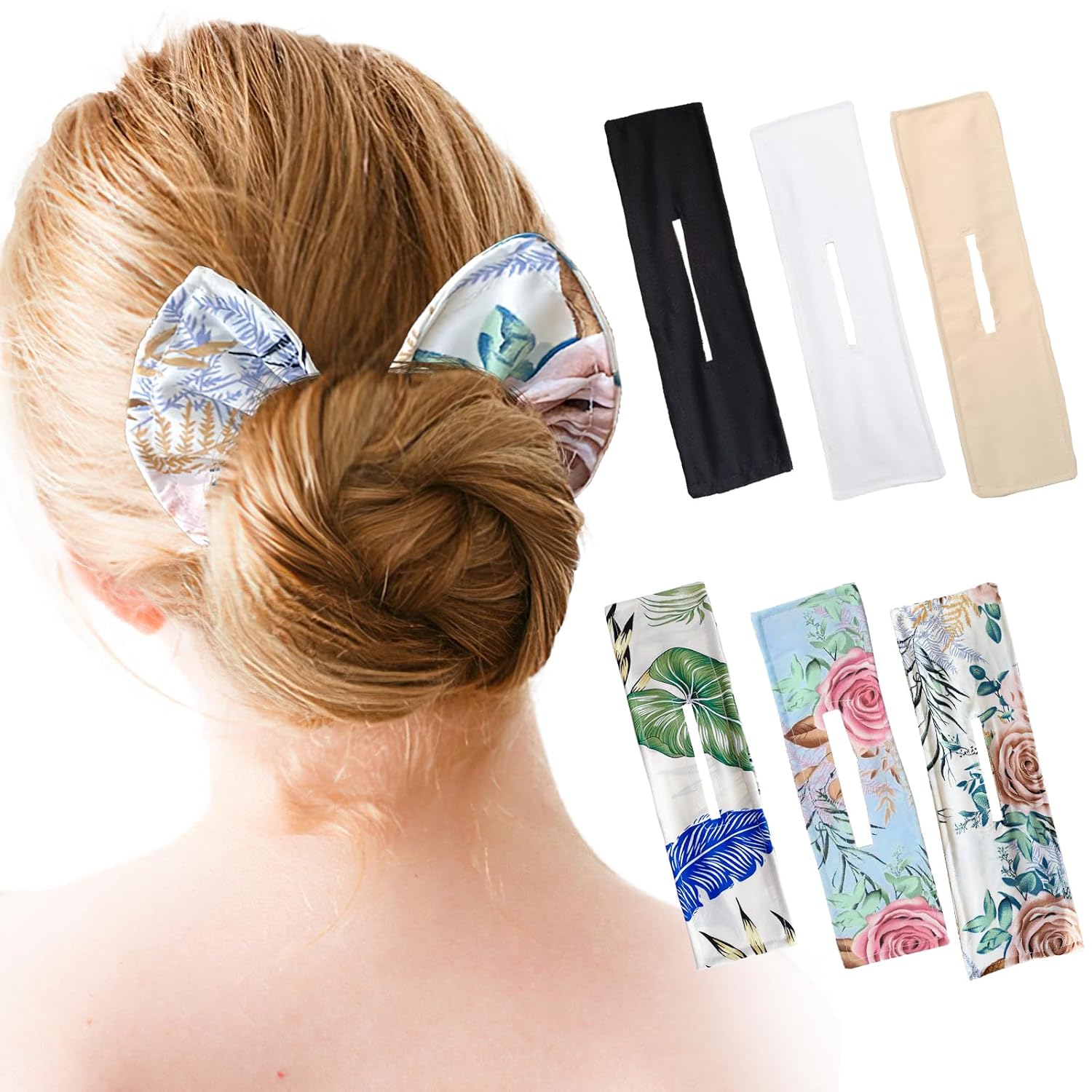 6 Pieces Deft Hair Bun Maker Multicolor Hair Bun Deft Bun