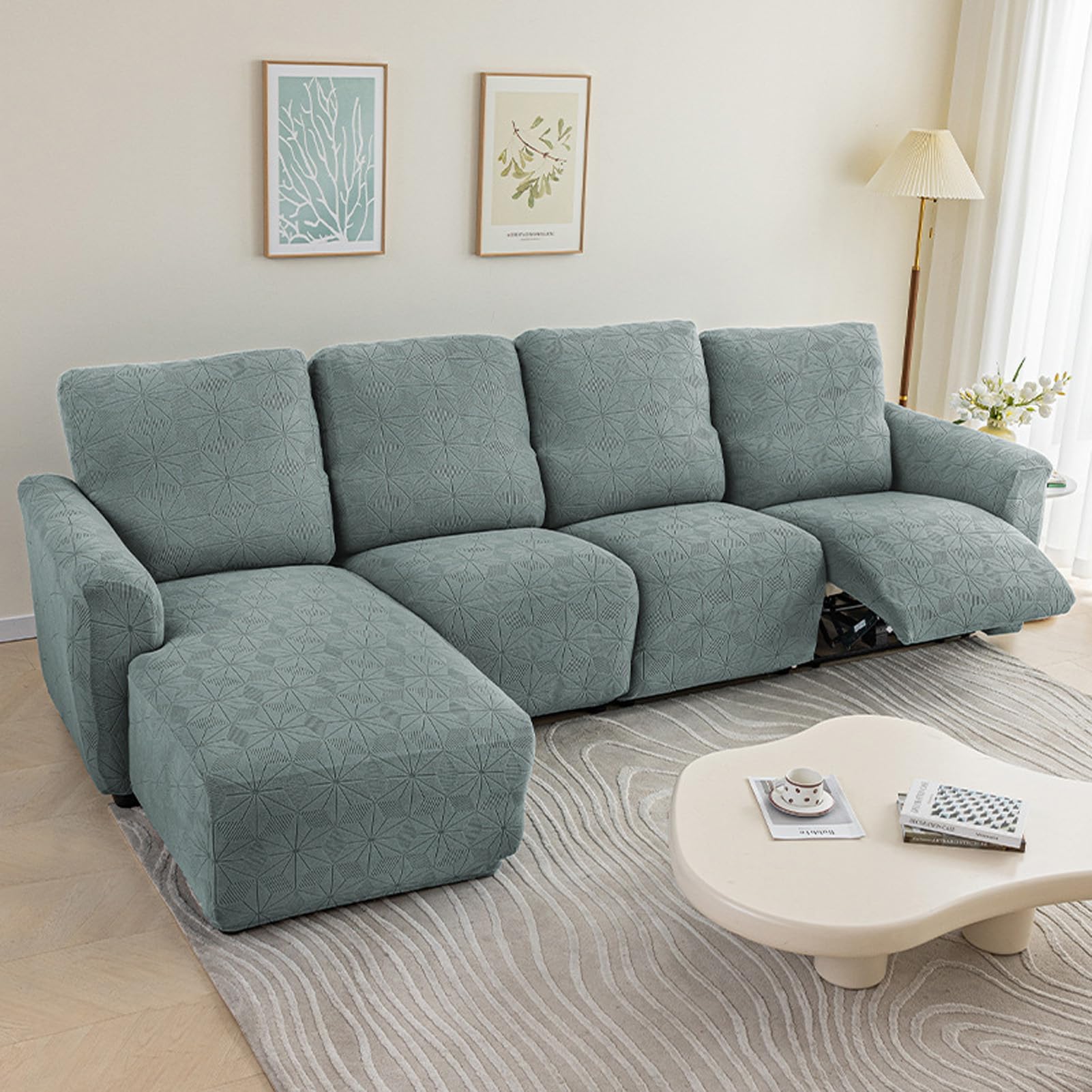 Housse de canapé fauteuil au design ajusté et textile lourd