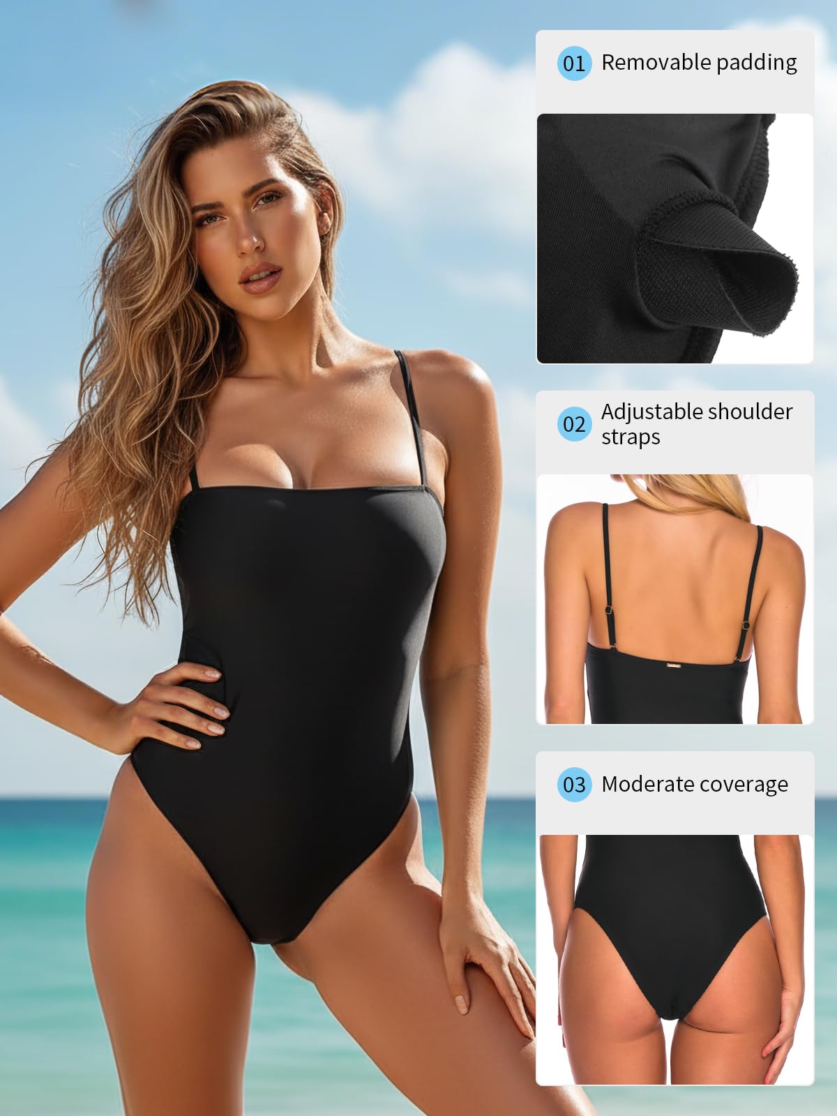 RELLECIGA Women's Classic One Piece Swimsuit