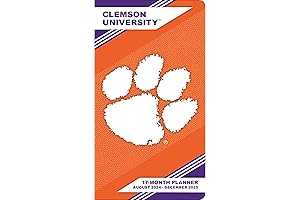 TURNER SPORTS Clemson Tigers 2024-25 17-Month Pocket Planner