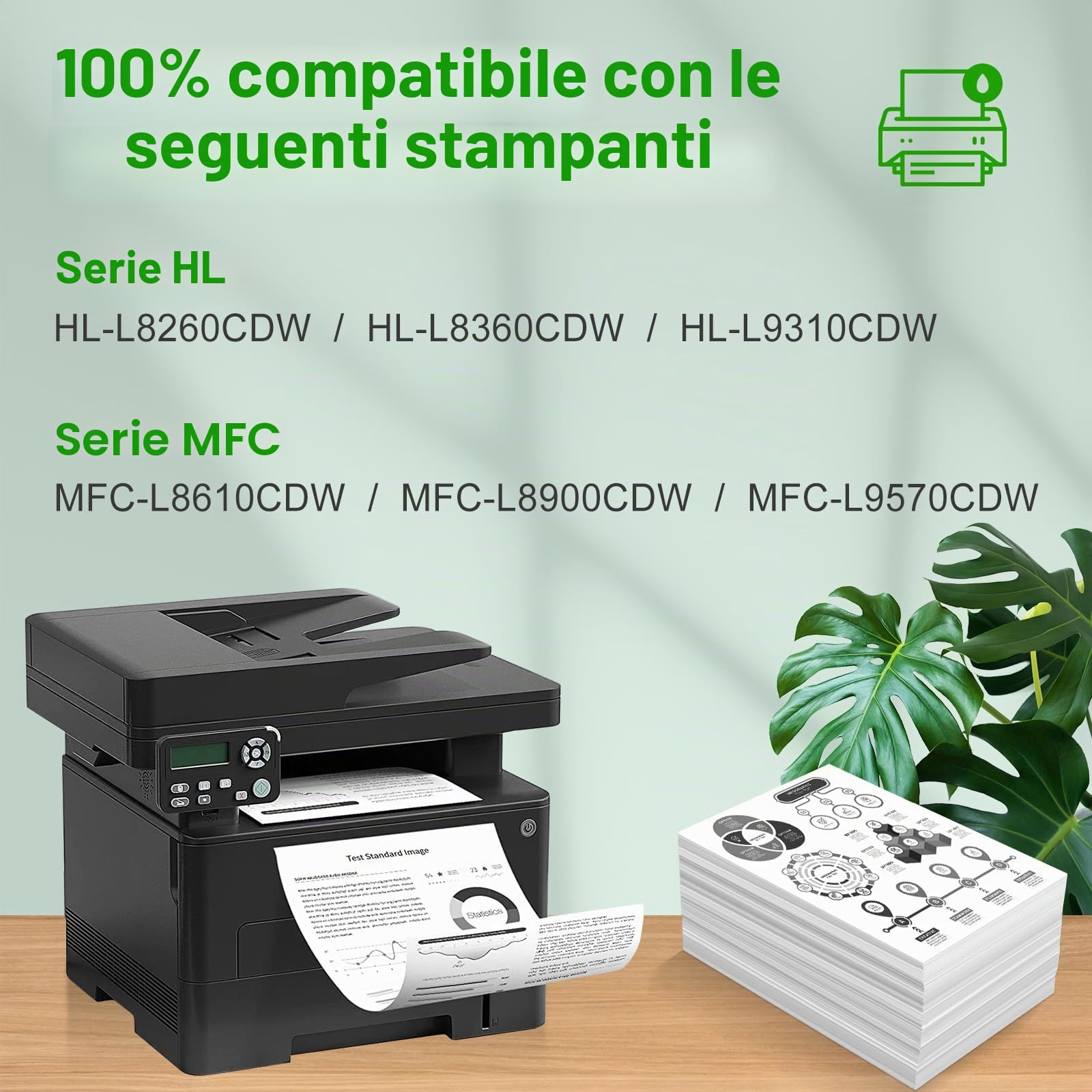 TN423 Cartuccia Toner Compatibile per Brother TN423 TN423BK TN 423 TN-421 TN421 per Cartucce Stampante MFC-l8690CDW Brother HL-L8260CDW MFC-L8690CDW HL-L8360CDW MFC-L8900CDW DCP-L8410CDW