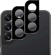QUITECO Caméra Arrière Protection pour Samsung Galaxy S21 FE 5G [2 pièces] Protecteur en Verre Trempé d'Objectif de Caméra Noir