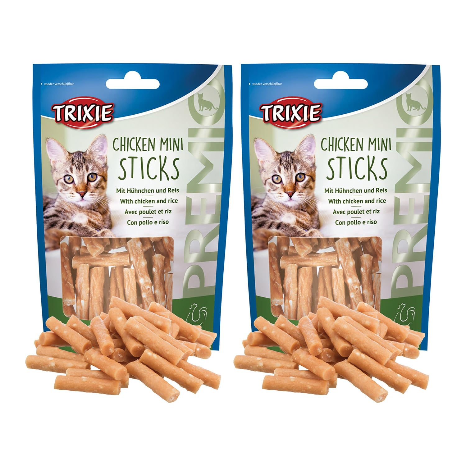 - Premio Cat Treats, Delicious and Rich in Nutrients, Healthy Treats for Cats, Suitable for All Breeds of Cats - 50 Gm, Pack of 2 (Chicken Mini Sticks), All Life Stages