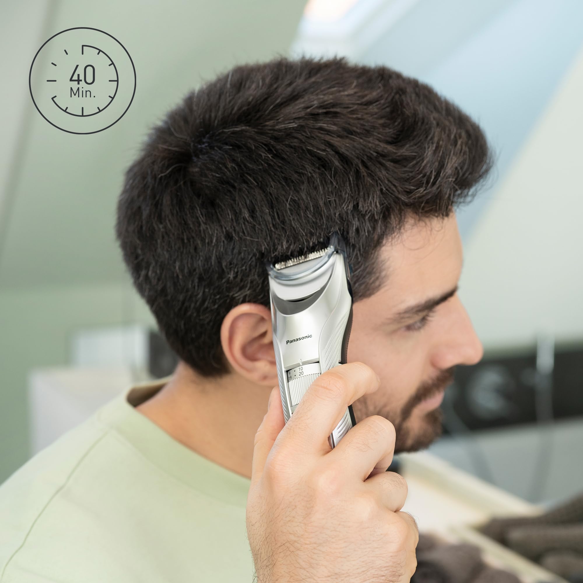 Panasonic Bart-/Haarschneider ER-GC71 mit 39 Längeneinstellungen, Bart-Trimmer für Herren, Styling & Pflege für Haare