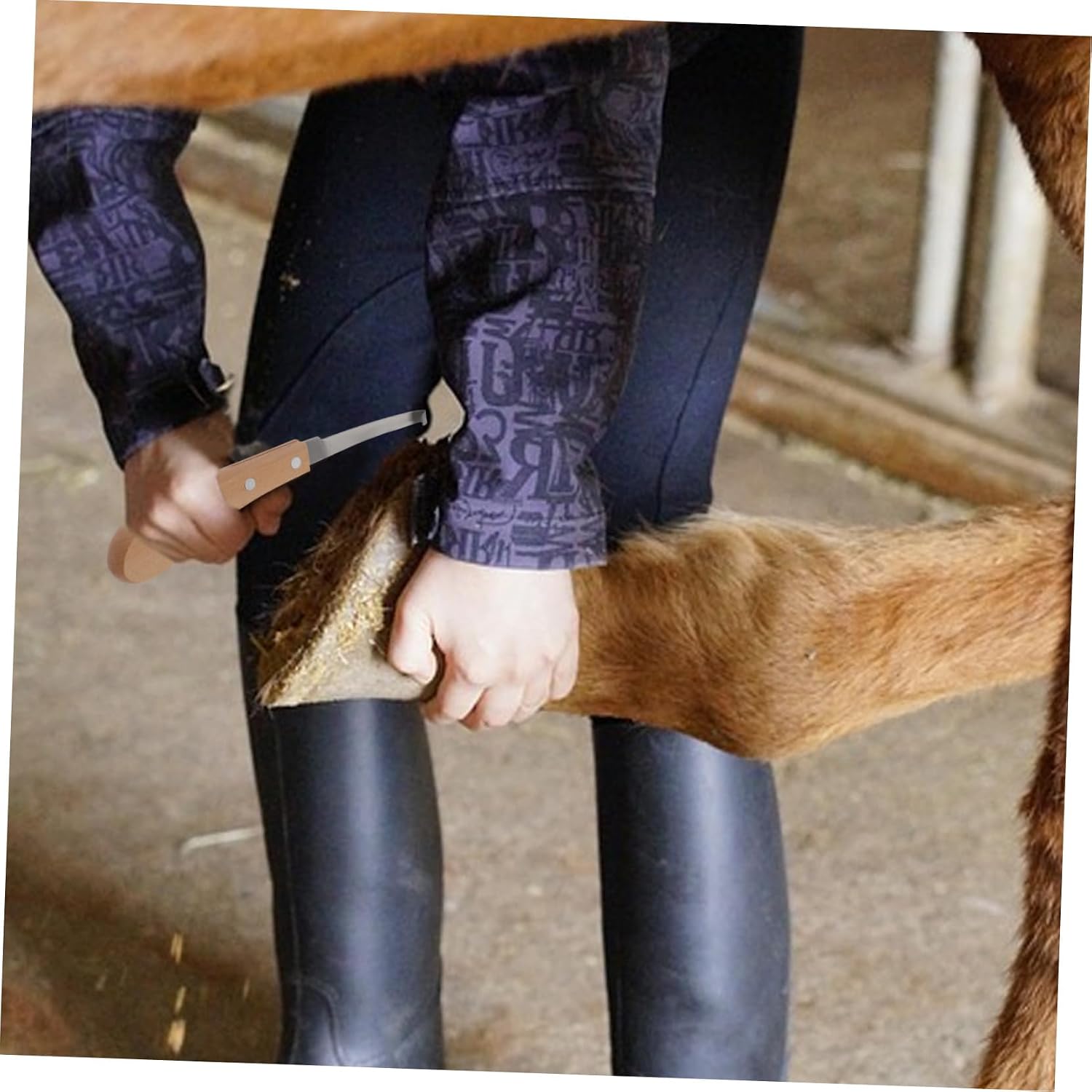 2pcs Hoof Repair Tool Cattle Horse Hoof Trimmer with Sharpened Blades Right Hand Straight Curved Cutters Practical Trimming Tools for Livestock Care