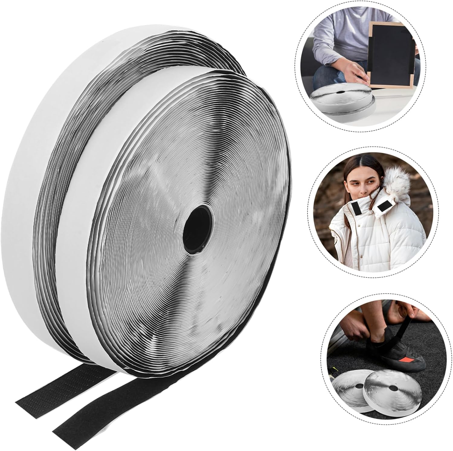 1set Adhesive Strips Hook and Tapes for Craft Decoration Strong Adhesive Floor Carpet Fixing for Home Use