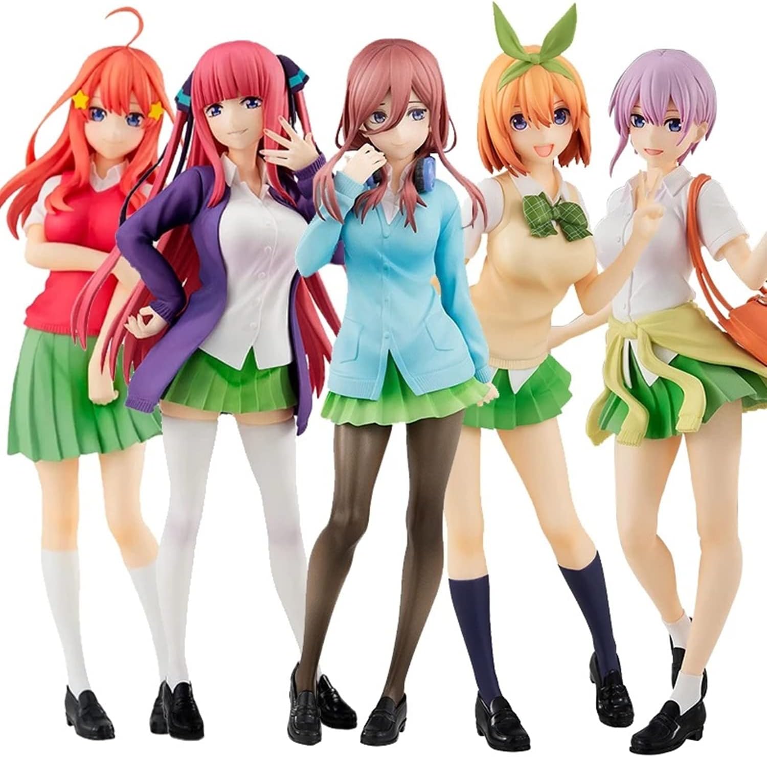 The Quintessential Quintuplets Figure Anime Nakano Miku Nino Ichika Itsuki Yotsuba Girl Action Ecchi PVC Figure Statue Model Toy (5PCS)