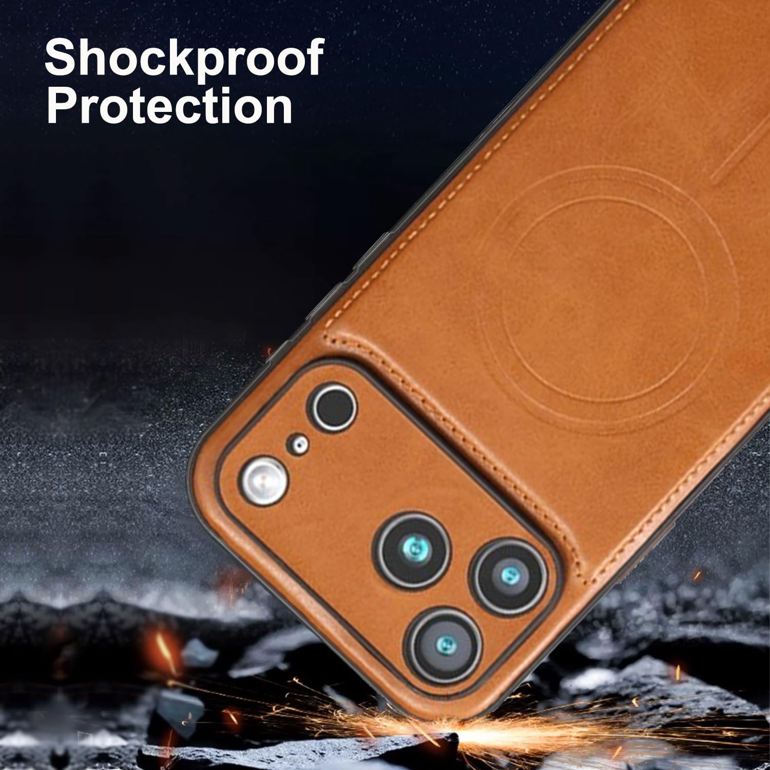 Decoded Leather Detachable Wallet - iPhone 17 Pro - Solid Clay