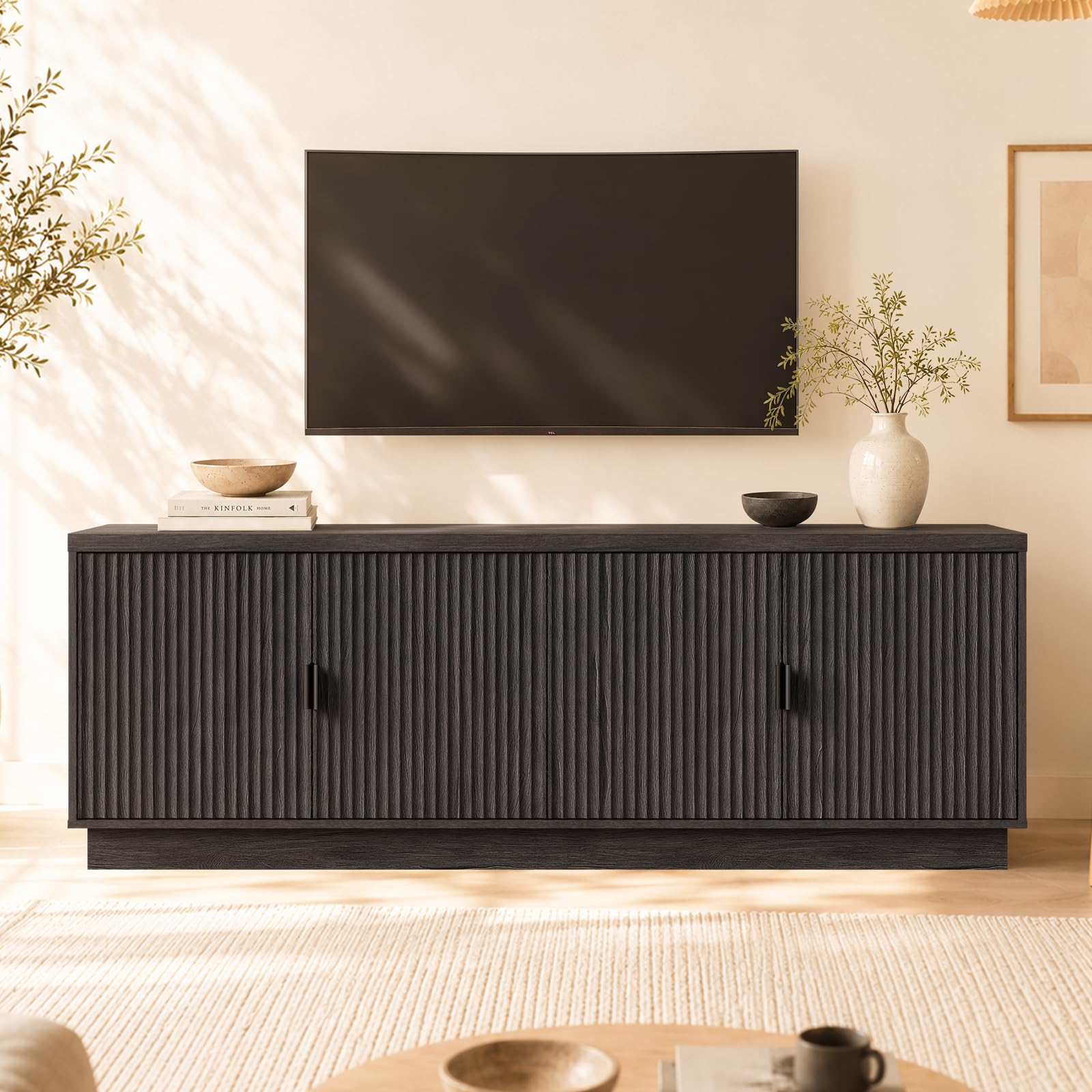 Runner-Up Fluted Console with Hidden Storage