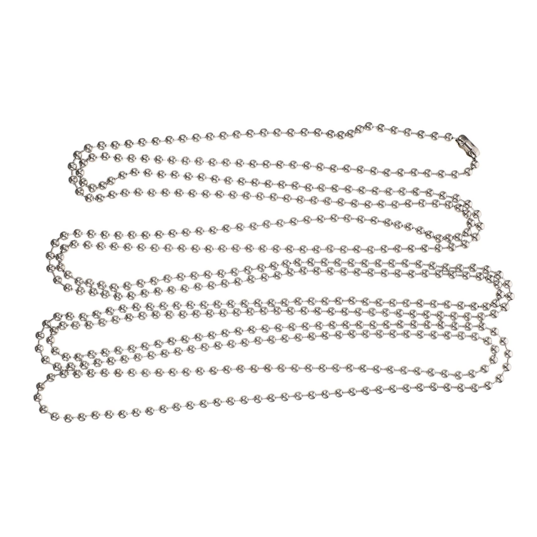 STAHAD 1 Set Blinds Pull Beads Metallic Curtains Chain Extension Curtain Beads String Roller Shade Hardware Roller Curtain Bead Rope Blind Chain Blind Bead Ball Cord Metal Silver Supplies