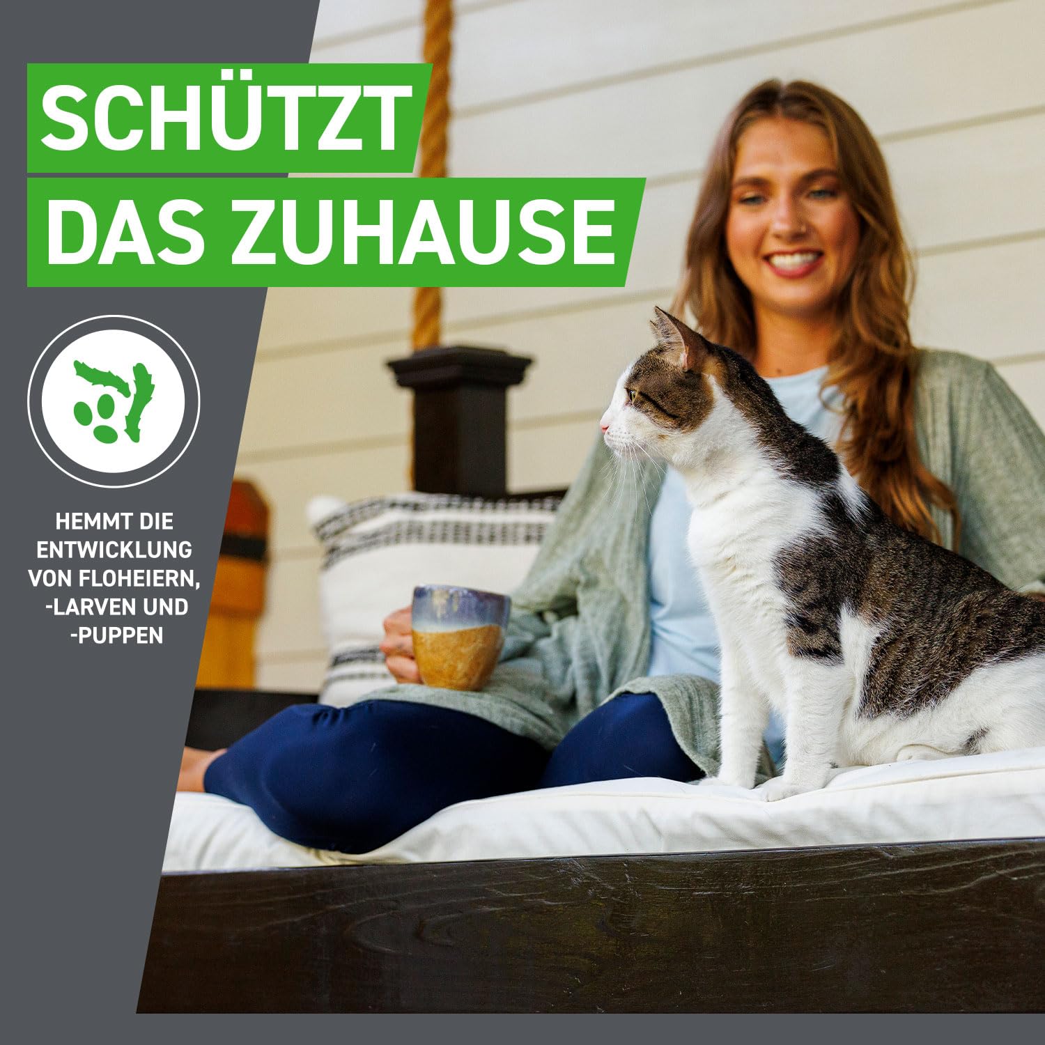FRONTLINE Combo Katze gegen Zecken, Flöhe & Haarlinge (für Jede Größe & Gewicht) - 6X Pipetten für bis zu 6 Monate Schutz - auch gegen Floheier, Larven & Puppen im Haushalt - wasserfest