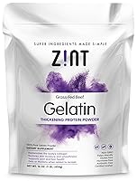 Vista 1 de Polvo de gelatina sin olor Zint, gelatina de ternera de pastoreo kosher, 1 libra