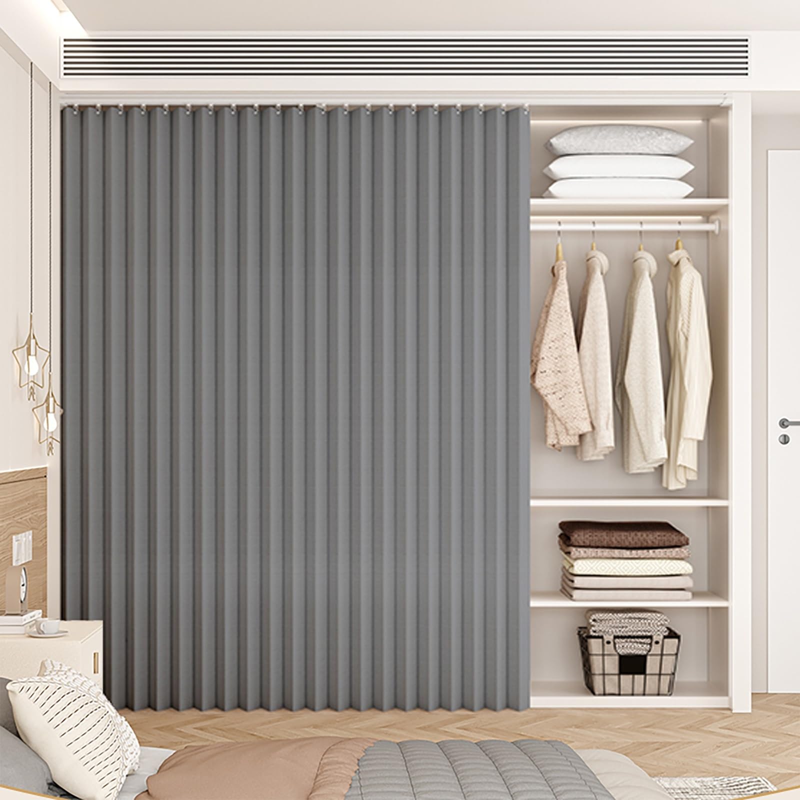 Highdi Rideau Armoire Cuisine Poisson Fleuri 80x120 Cm – Cache-Poussière Auto-Adhésif Sans Percage, Idéal Placard, Sous Évier, Meuble