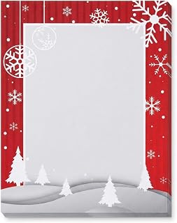 PaperDirect Modern Winter Elegance Ornament Holiday Christmas Theme Stationery, Border Paper, Letterhead 8.5 x 11, 25 sheets, Elegant Premium Writing Paper, Decorative Printer Paper