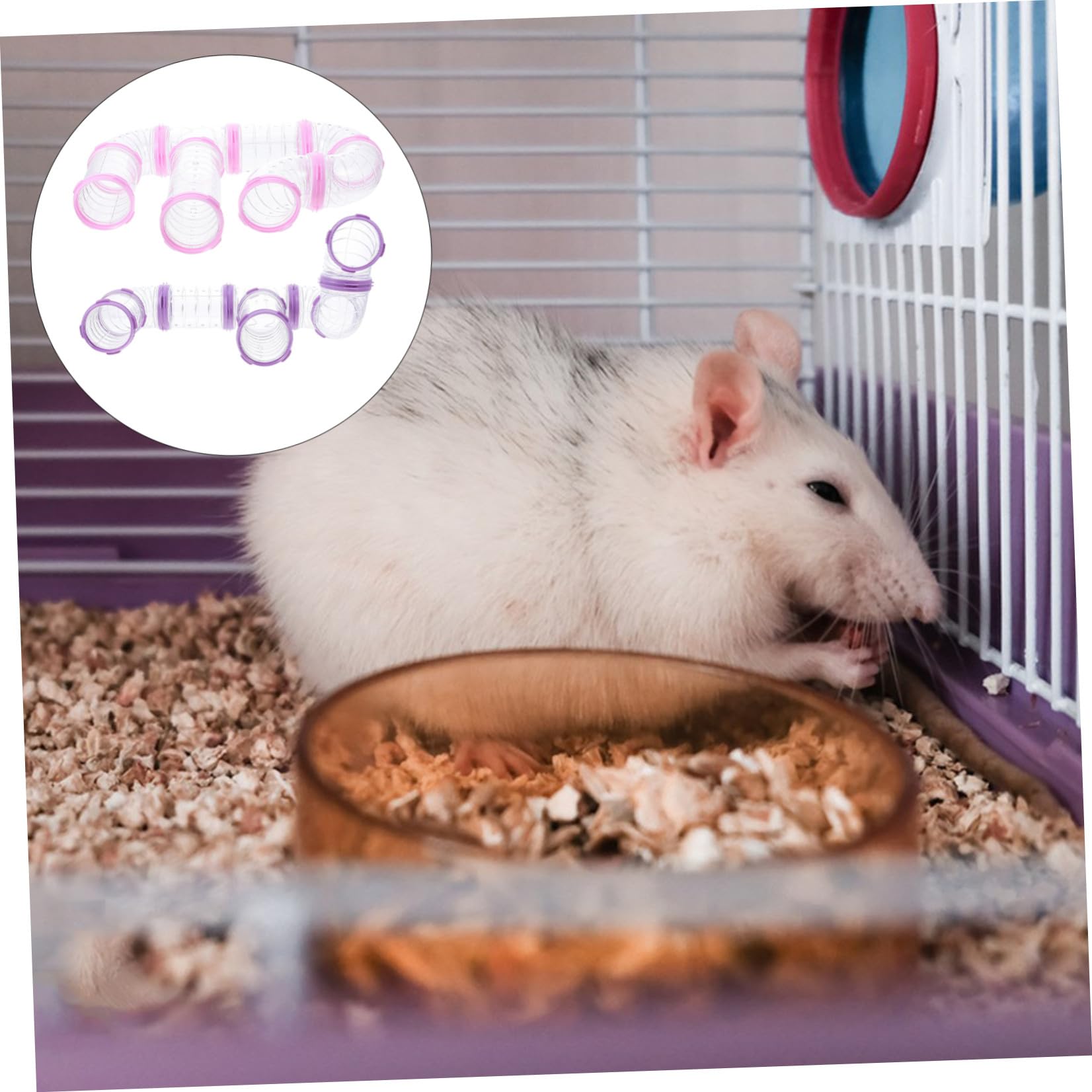 Toddmomy Selbstgemacht Hamstertunnel Installieren 16 Stück aus Kunststoff Transparenter Verbindungstunnel für Hamster Geeignet für Außenbereich des Käfigs
