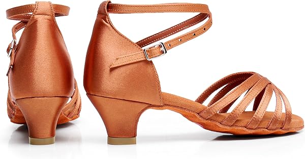 Scarpa da Ballo, Scarpe da Ballo Latino Morbide e Comode per Bambina con Tacco 4cm - 5