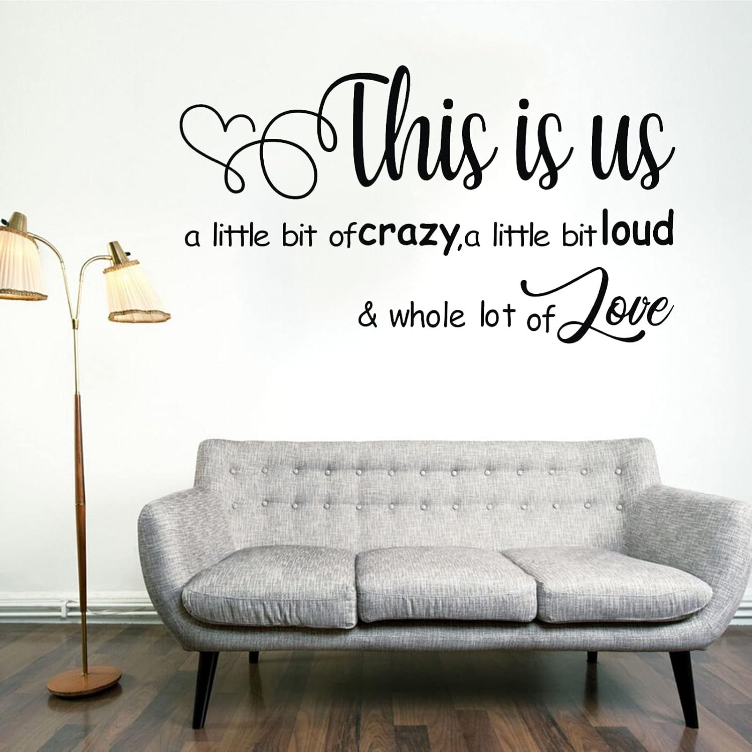 Wall Stickers, Family Letter Quote Water, Proof Home Decor Wall Sticker, Removable Vinyl Decal Art Mural for Living Room Bedroom-This is Us image 2