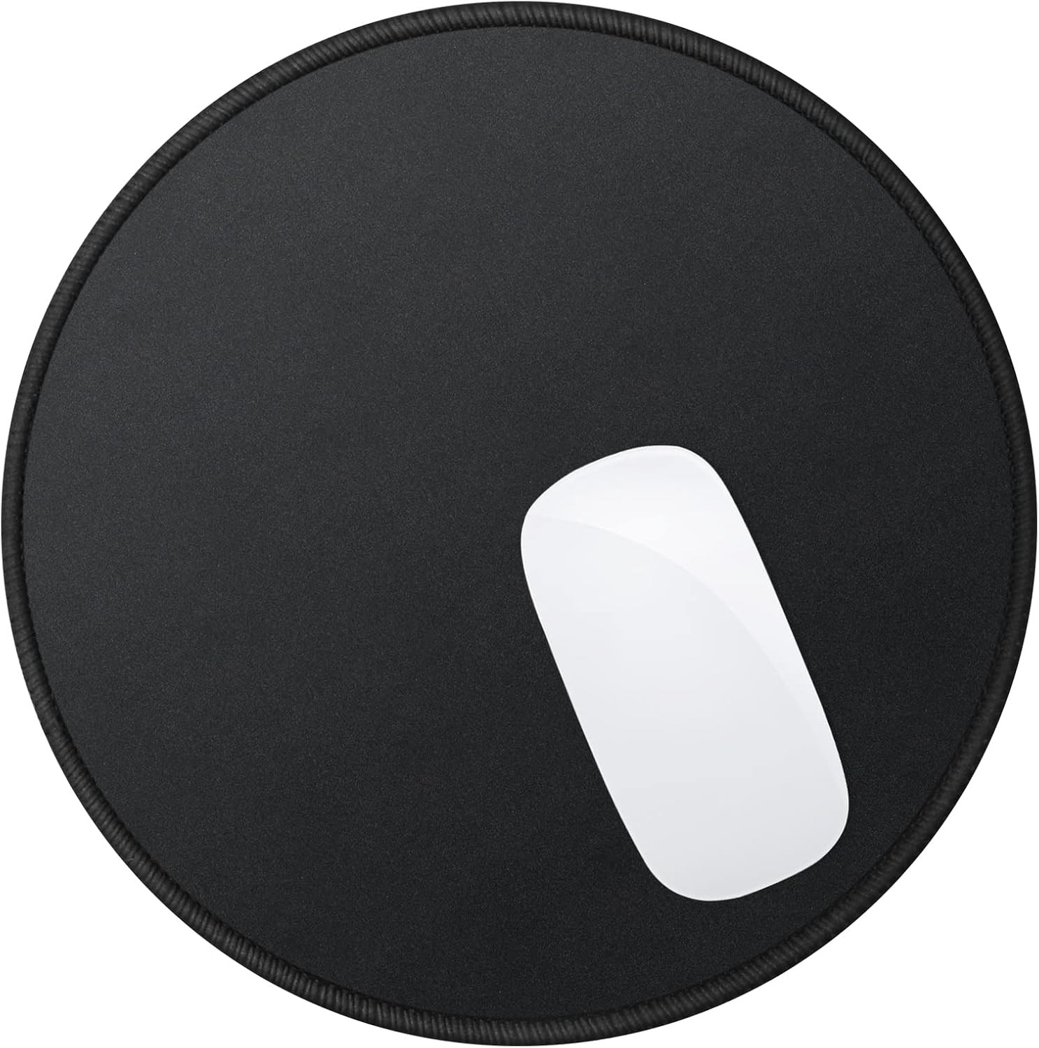 Round Mouse Pad, Small Black Mouse Pads for Wireless Mouse, Mouse Pad for Desk, Premium-Textured Mouse Pad, Durable Portable Travel Mousepads, Home Office Desk Accessories 7.87 x 7.87 Inch