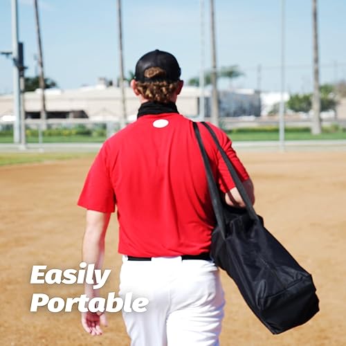 Miniatura 7 de Red de barrera de 12 x 9 pies  16 x 10 pies, barrera deportiva de pelota, red de práctica para béisbol, softbol, lacrosse, fútbol, baloncesto y más