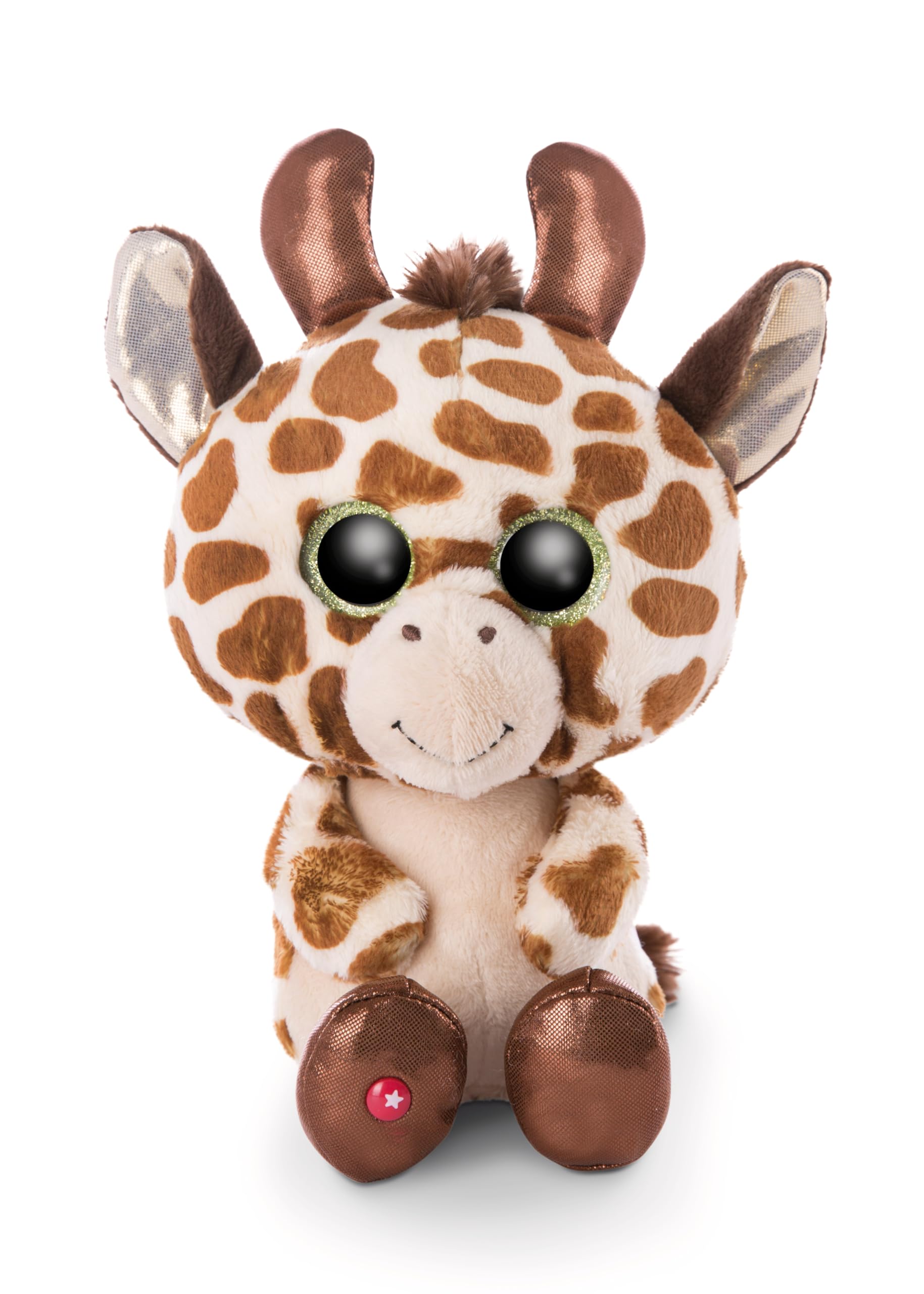 NICI Glubschis: The Original – Glubschis Giraffe toy Halla 25 cm – Cute cuddly toys – Fluffy stuffed animal with big glittery eyes – Plush Zoo animals to cuddle & play