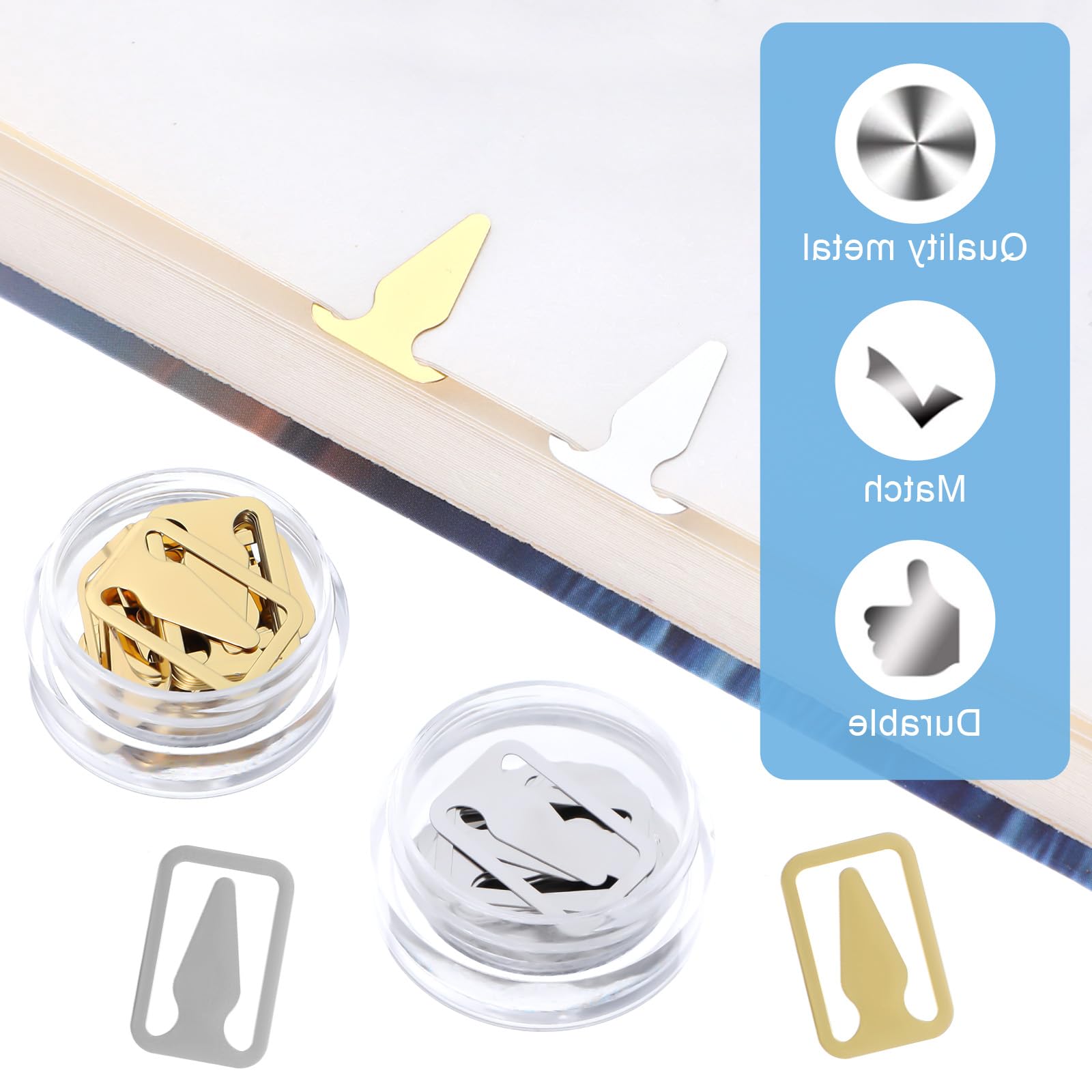 100Pcs Metals Book Darts for Reading Stainless Steel Bookmarks Bulk Mini Thin Book Line Marker Page Markers - Image 3