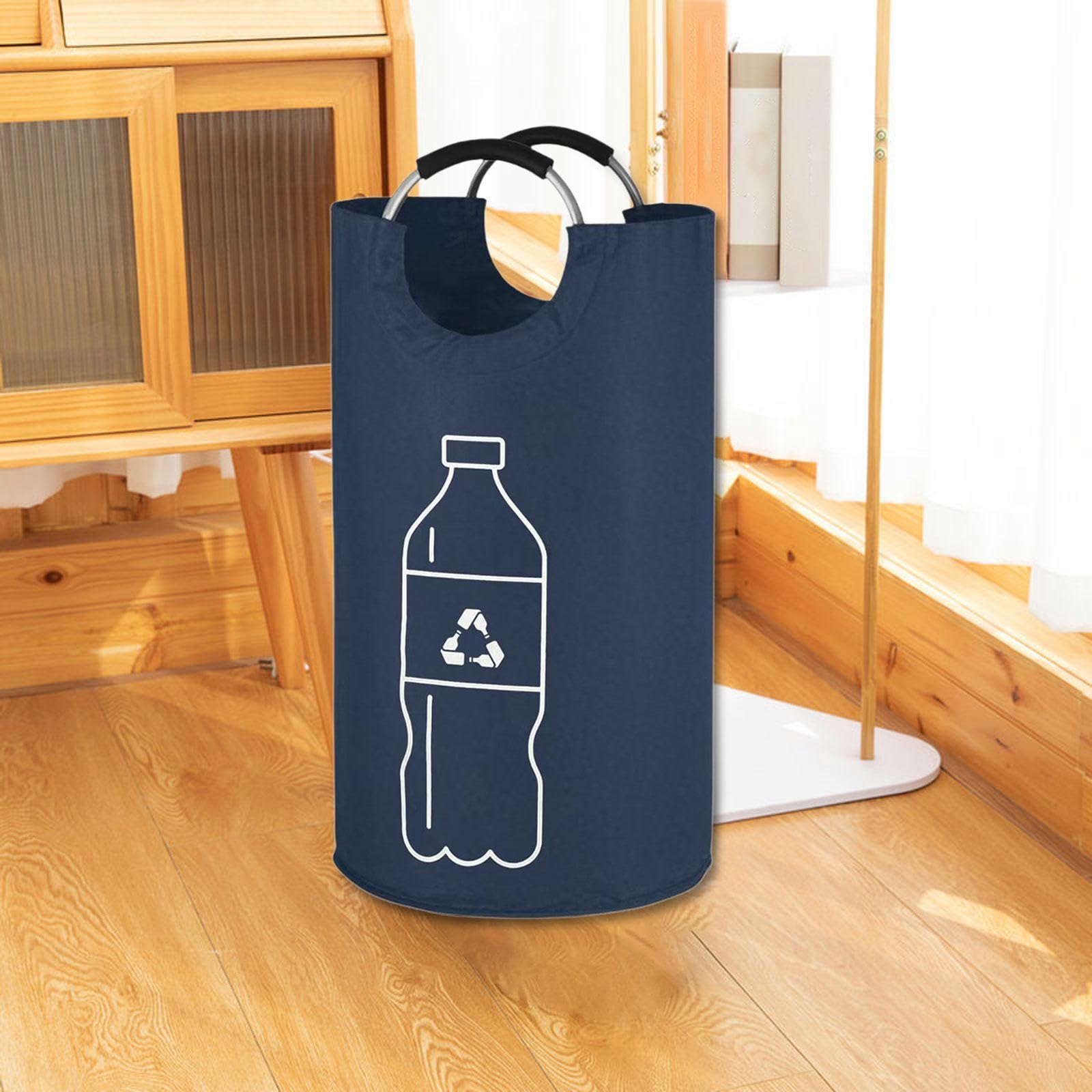 Cesto de Ropa Plegable de 82 litros, Versátil para Viajes, Hogar Y Dormitorio. Organizador de Ropa Independiente Que Ahorra Espacio, Azul Marino