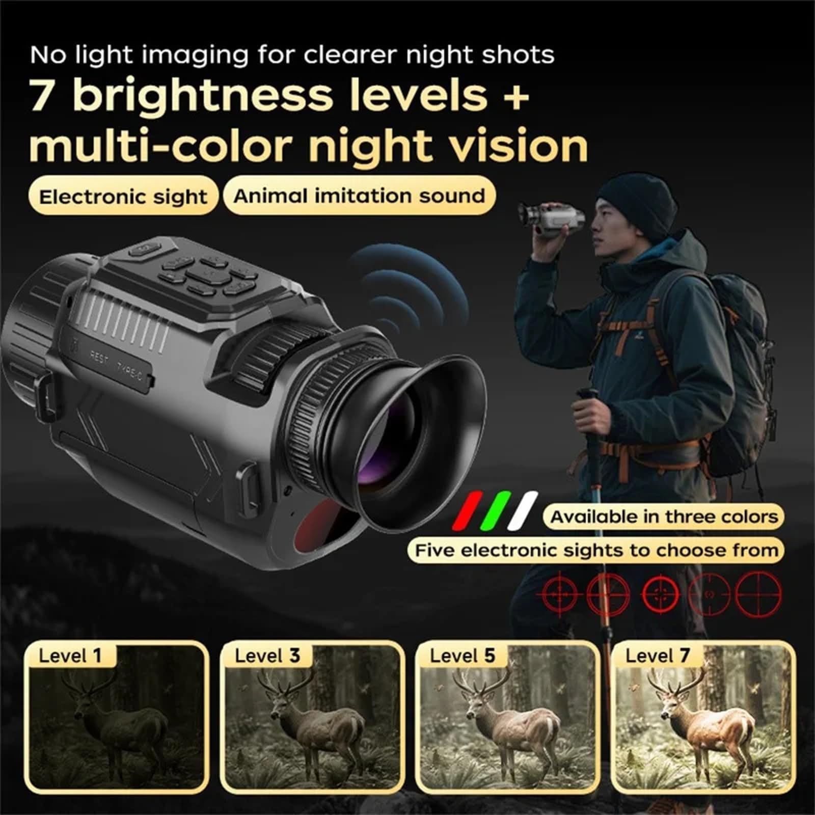 D15 WiFi Night Vision Monocular Camera – 4K Video • 64MP Photo
