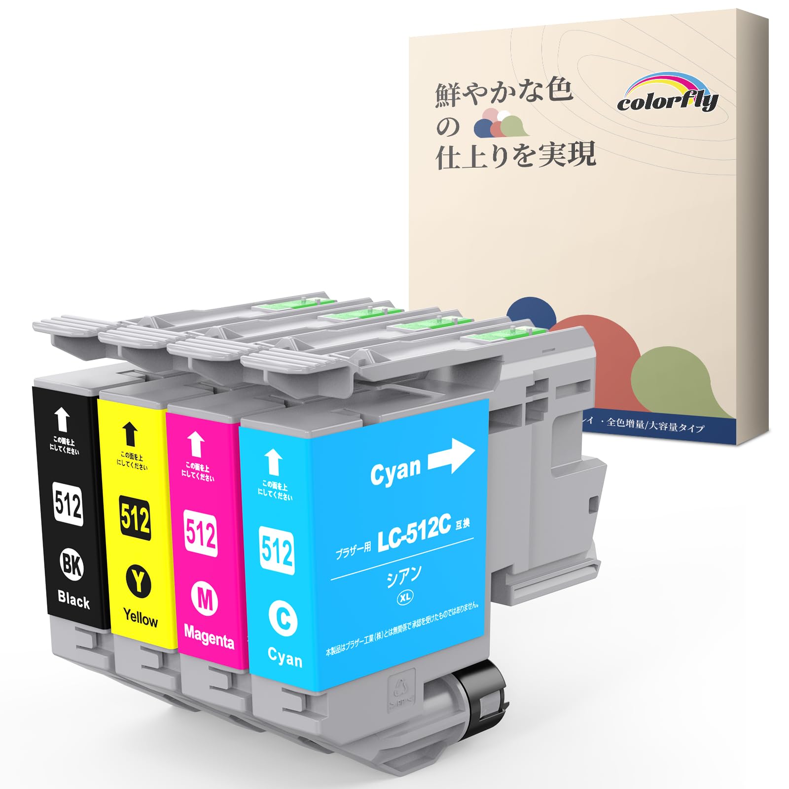 Amazon.co.jp: colorfly LC512XL ブラザー用 互換インク LC512 LC512XL