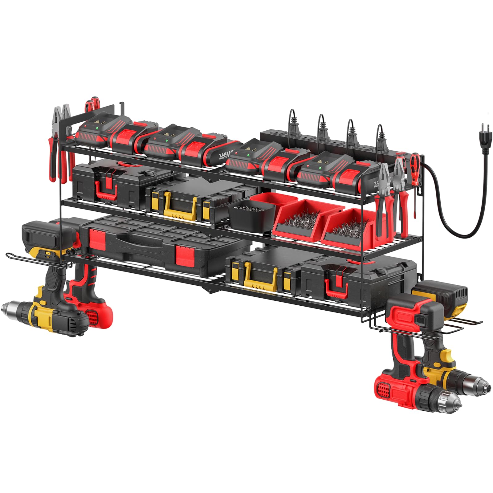 Amazon.com: CCCEI Large Garage Tools Storage with Charging Station