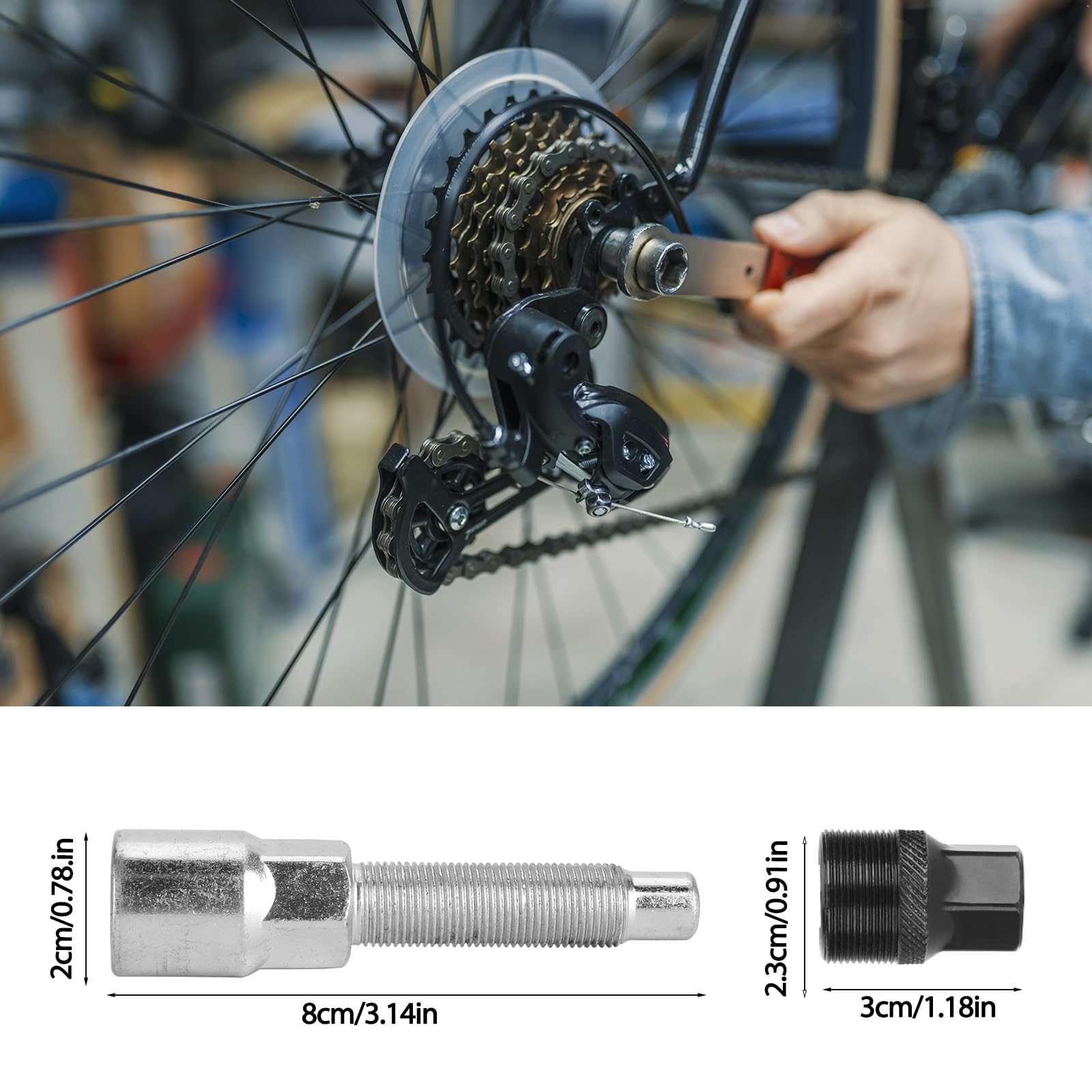 Narzędzie do ściągania korby rowerowej i suportu, z kluczem 16 mm, zestaw narzędzi do naprawy roweru, profesjonalne narzędzie do naprawy roweru, odpowiednie do usuwania korby rowerowej