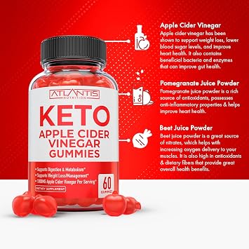 60 Keto Apple Cider Vinegar Gummies Advanced Weight Loss + 60 Ashwagandha Gummies - 1500MG Ashwagandha Per Serving