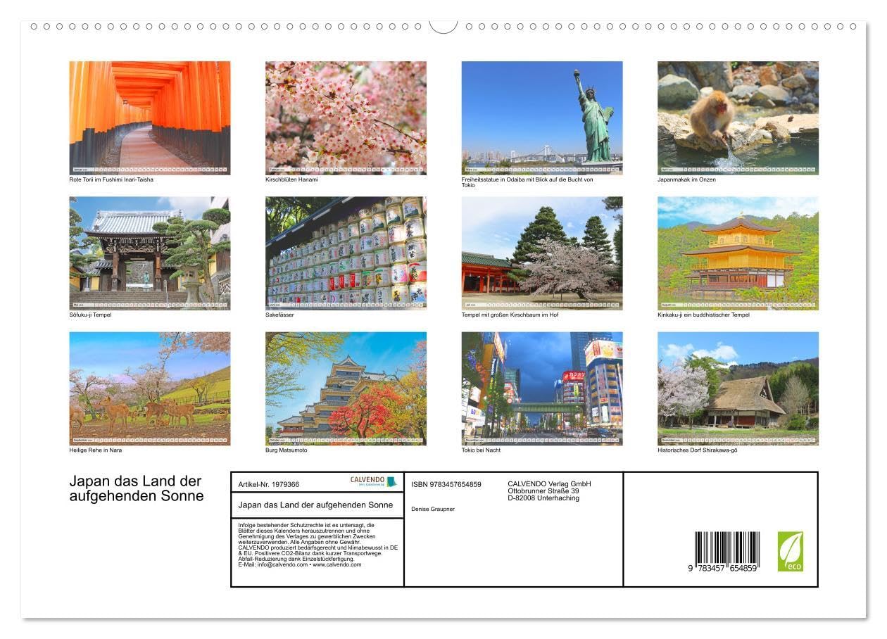Japan das Land der aufgehenden Sonne (hochwertiger Premium Wandkalender 2026 DIN A2 quer), Kunstdruck in Hochglanz: Japan - zwischen Tradition und Moderne. (CALVENDO Orte)